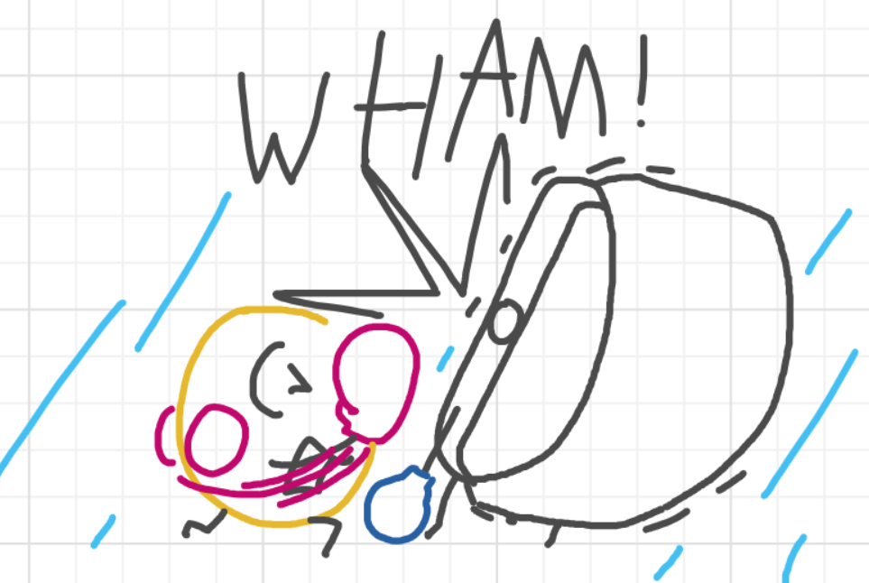 A panel from What's The Point, episode five of the Board Boards object show by Furretwalk/WalkingFurret.